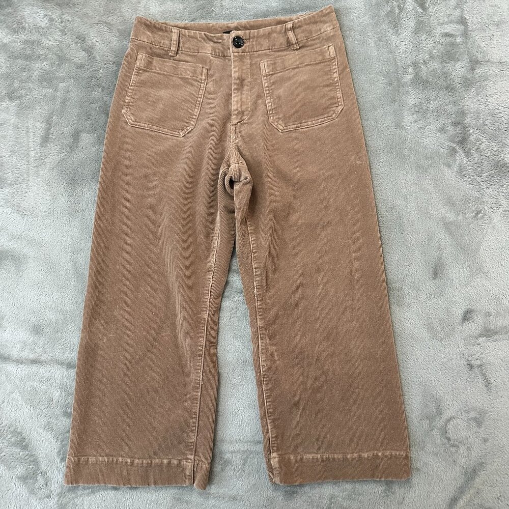 Quince Wide-Leg Corduroy Pants in Brown